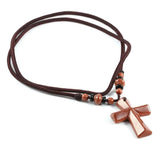 Natural Stone Pendant Cruciform Necklace DIY Jewelry Beads Gift
