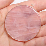 Agates Pendant Disc Shape Quartz Crystal Charms Pendants DIY Jewelry Making