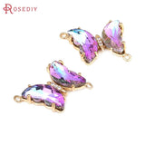 6PCS 18K Butterfly Charms Pendants for DIY Jewelry Making