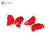 6PCS 18K Butterfly Charms Pendants for DIY Jewelry Making