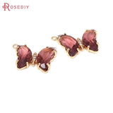 6PCS 18K Butterfly Charms Pendants for DIY Jewelry Making