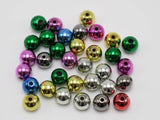 100 Mixed Metallic Acrylic Round Beads 10mm Christmas Beads