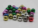 100 Mixed Metallic Acrylic Round Beads 10mm Christmas Beads