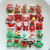 Christmas Resin DIY Decor Crafts Gingerbread Man Snowman Trees Deer Hairpins
