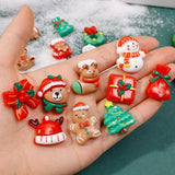Christmas Resin DIY Decor Crafts Gingerbread Man Snowman Trees Deer Hairpins