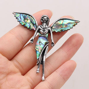 Abalone Turquoise Angel Wings Pendant DIY Jewelry Making Charms 60x6mm