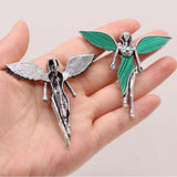 Abalone Turquoise Angel Wings Pendant DIY Jewelry Making Charms 60x6mm