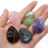 Amethyst Fluorite Quartz Water Drop Pendant for Women DIY Gift