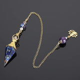 Hexagon Pendulum Pendant Reiki Healing Crystal Amulet Gemstone Rock