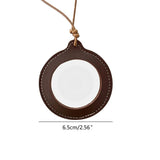 Vintage Leather Strap Mini Magnifying Glass Pendant