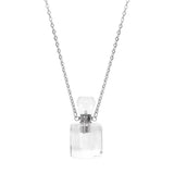 Natural Stone Perfume Bottle Necklace Semi-Precious Pendant Charms