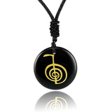 Crystal Quartz Cho Ku Rei Reiki Energy Symbol Pendant