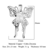 3pcs Bear Pink Zircon DIY Jewelry Pendant High Dolphin Brass CZ Charms Necklace