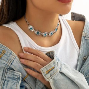 Vintage Western Concho Necklace Collar