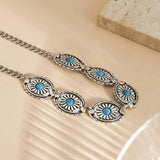 Vintage Western Concho Necklace Collar