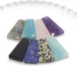 Rose Quartz Trapezoid Stone Pendant for Jewelry Making