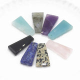 Rose Quartz Trapezoid Stone Pendant for Jewelry Making