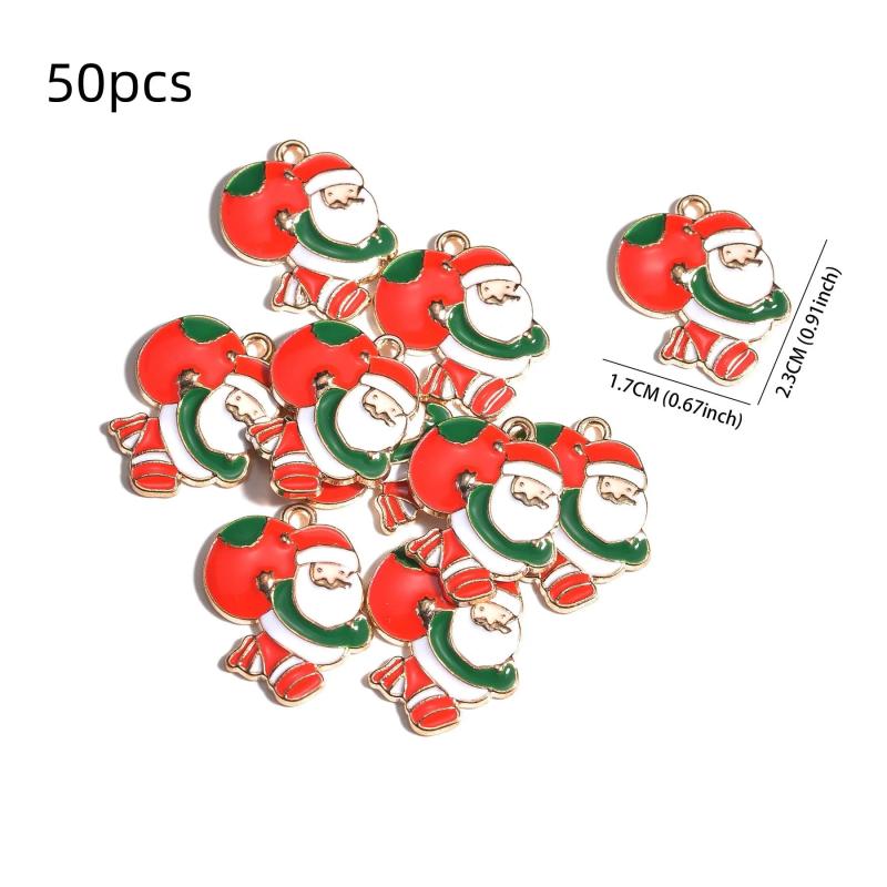 Christmas Charm Santa Claus Pendant DIY Craft Necklace Jewelry 17*23mm