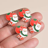 Christmas Charm Santa Claus Pendant DIY Craft Necklace Jewelry 17*23mm