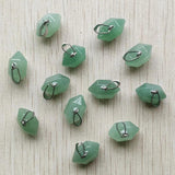 24pcs Rose Quartz Stone Pillar Point Pendants for Jewelry Making