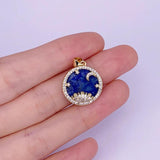 Lapis Lazuli Necklace Pendant Star Of David