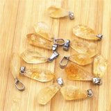 Natural Stone Citrine Pendants Charms Raw Healing Crystals 12PCS