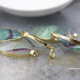 Natural Fluorite Faceted Oval Pyramid Pendant