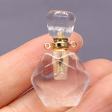 Natural Stone Perfume Bottle Pendant - DIY Necklace Accessory