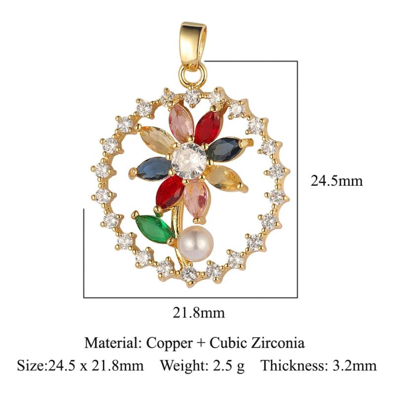3pcs/Lot Zircon Heart Butterfly Dream Catcher Charms DIY Jewelry Necklace Making