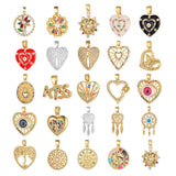 3pcs/Lot Zircon Heart Butterfly Dream Catcher Charms DIY Jewelry Necklace Making