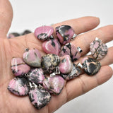 Rhodochrosite Stone Pendant 20mm Charm for DIY Jewelry Making
