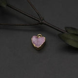3Pcs Crystal Druzy Pendant Hearts Agat Quartz DIY Charms Necklace Earring