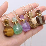 Crystal Perfume Bottle Pendant Necklace for Women