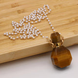 Crystal Perfume Bottle Pendant Necklace for Women