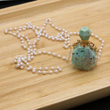 Crystal Perfume Bottle Pendant Necklace for Women