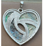 Abalone Maple Leaf Pendant Bead WFH891