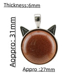 Crystal Pendant Necklaces for Women, Pop Style Cat Head Design