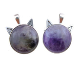 Crystal Pendant Necklaces for Women, Pop Style Cat Head Design