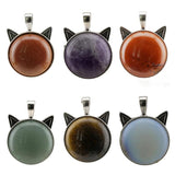 Crystal Pendant Necklaces for Women, Pop Style Cat Head Design