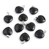 Agates Pendant Charm Heart Shape Stone Pendant for DIY Jewelry