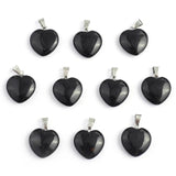 Agates Pendant Charm Heart Shape Stone Pendant for DIY Jewelry
