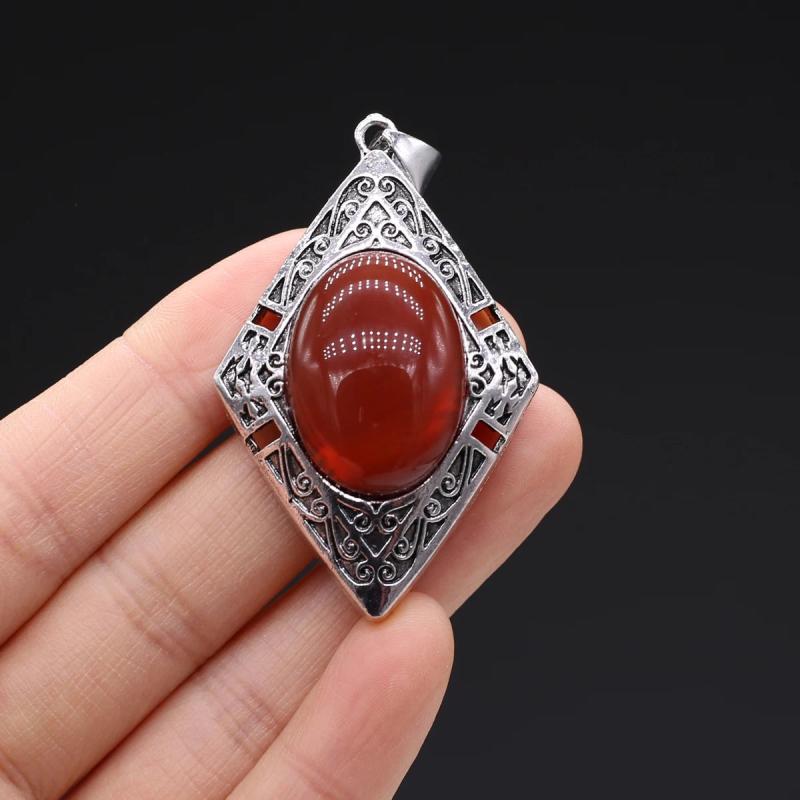 Abalone Shell Pendant Rose Pink Quartz Amethyst Charms for Jewelry Making