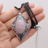 Abalone Shell Pendant Rose Pink Quartz Amethyst Charms for Jewelry Making