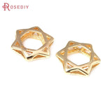 10PCS 18K Brass Hollow Star Charms for DIY Jewelry Making