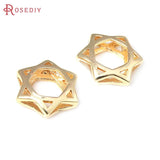 10PCS 18K Brass Hollow Star Charms for DIY Jewelry Making