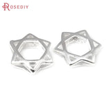 10PCS 18K Brass Hollow Star Charms for DIY Jewelry Making