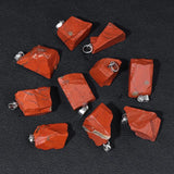 5pcs Rough Quartz Crystal Energy Charms for DIY Jewelry Making