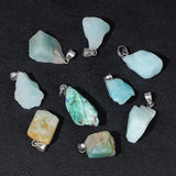 5pcs Rough Quartz Crystal Energy Charms for DIY Jewelry Making