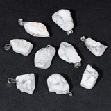 5pcs Rough Quartz Crystal Energy Charms for DIY Jewelry Making