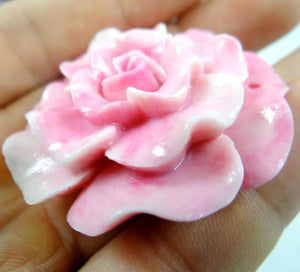 Quartz Crystal Cinnabar Flower Pendant for DIY Jewelry Making
